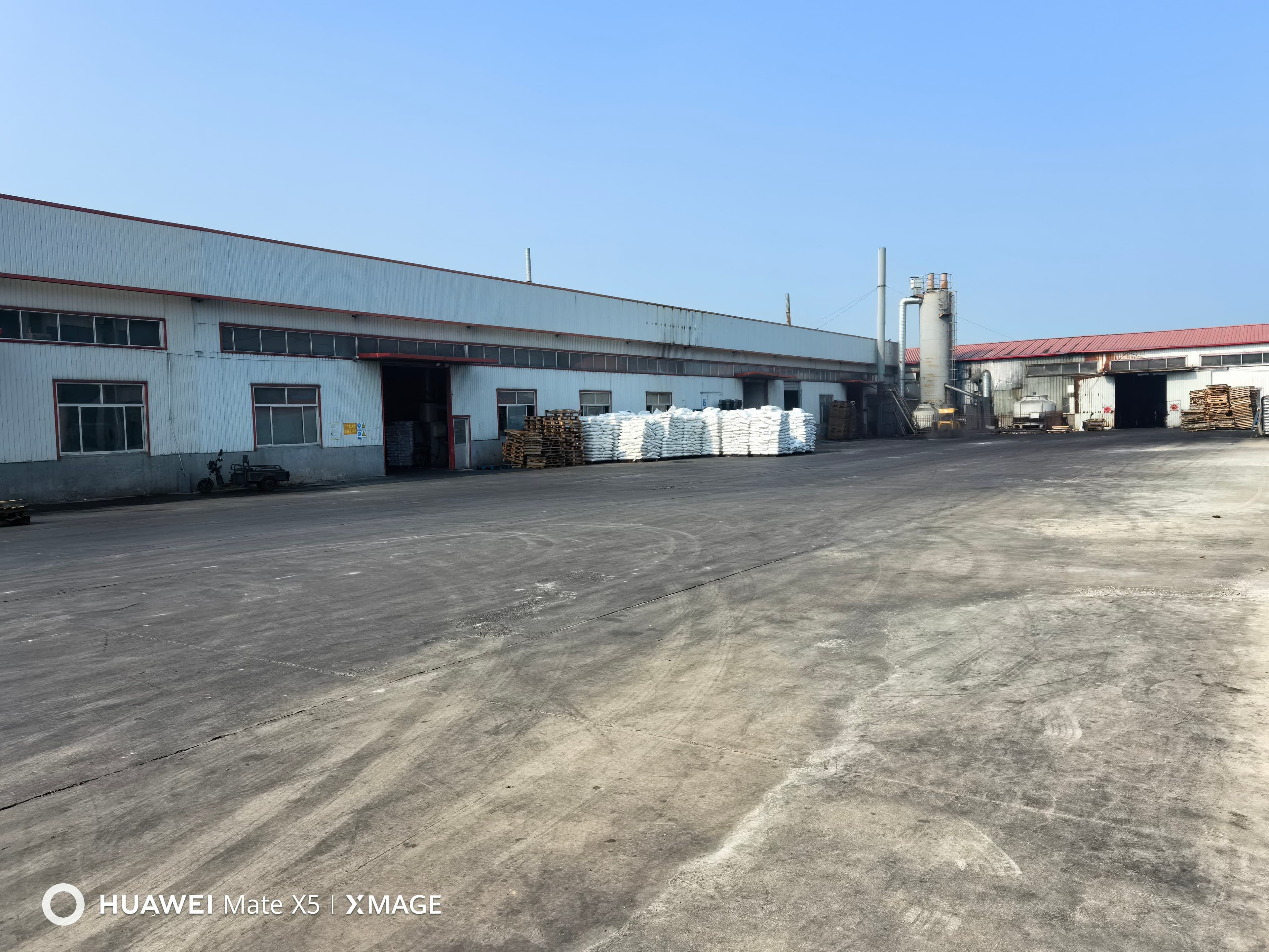 Production yard and buildings at the Binzhou masterbatch site