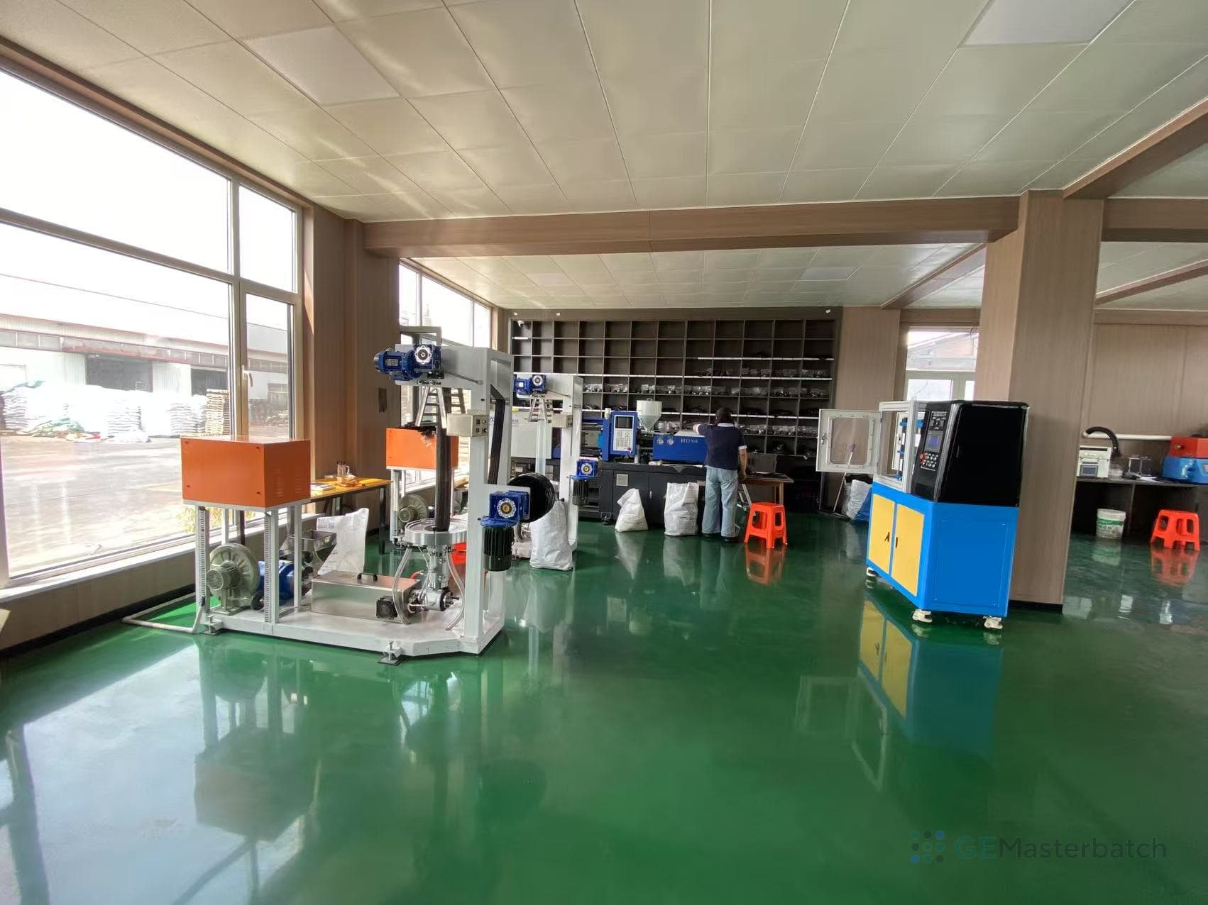 GE CHEMICAL masterbatch workshop equipment and site view
